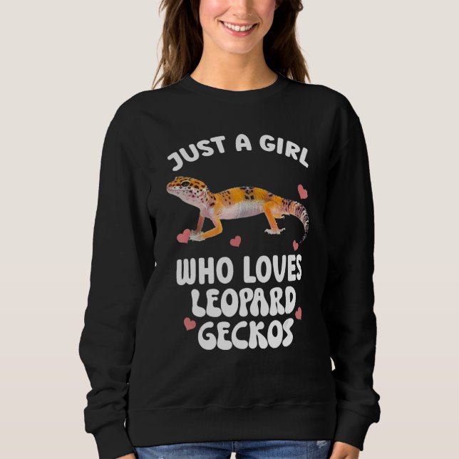 Cool Leopard Gecko For Girls Women Pet Lizard Rept Sweatshirt (Vorderseite)
