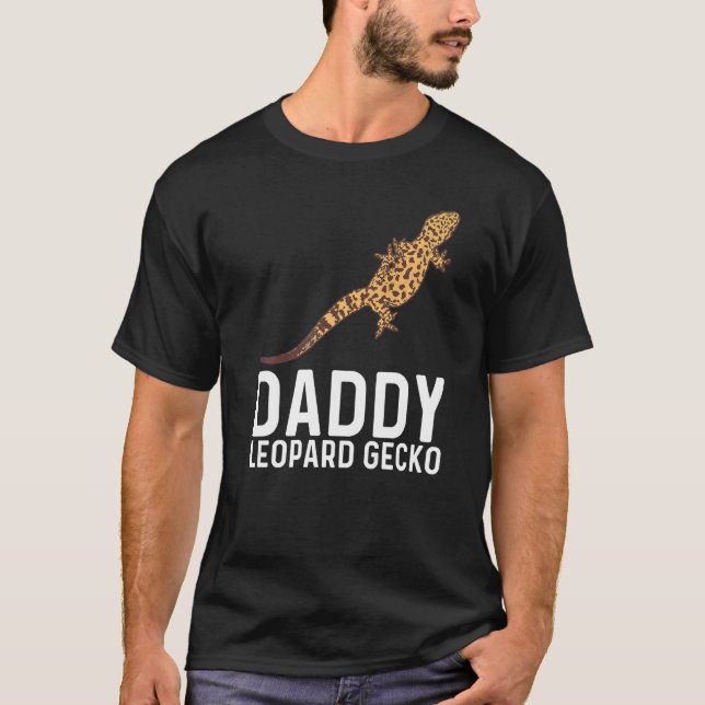 Cool Leopard Gecko für Männer Vater Tiny Dinosaur  T-Shirt (Vorderseite)
