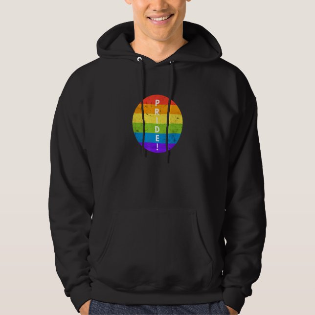 Cool LGBT Pride Celebrate Equality Rainbow Flag LG Hoodie (Vorderseite)