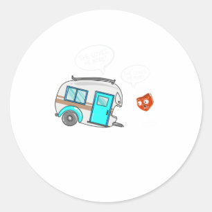 Cool Liebe sie mir Camping und Wein Funny Camp D Runder Aufkleber