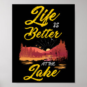Cool Life ist besser am See Frauen Poster