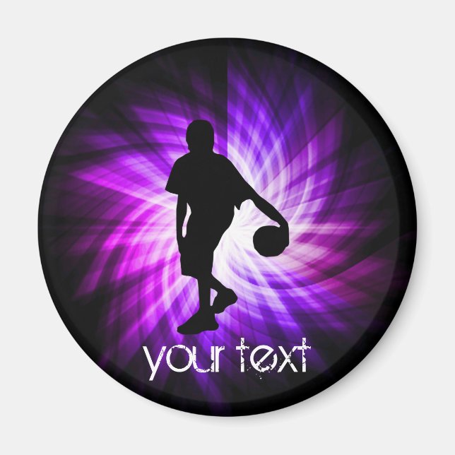 Cool Lila Basketball Magnet (Vorne)