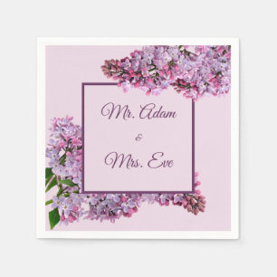 Cool lila lila violette Blumenfeder-Lavendel Serviette