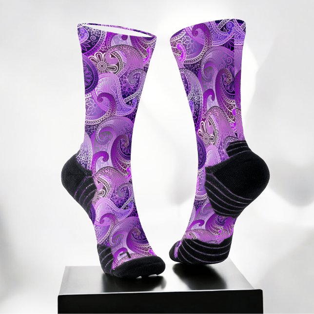 Cool Lila Paisley Pattern Socken (Von Creator hochgeladen)