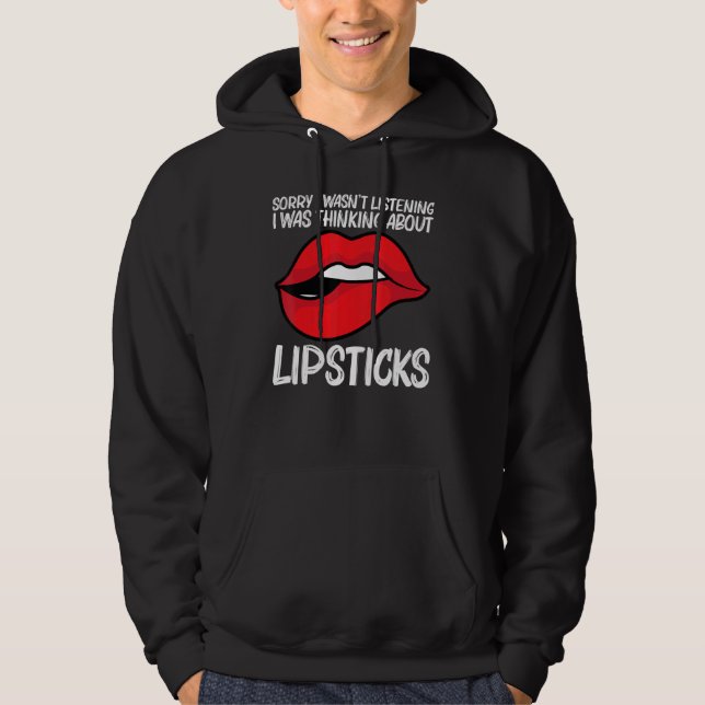 Cool Lipstick For Men Women Cosmetic Makeup   Hoodie (Vorderseite)