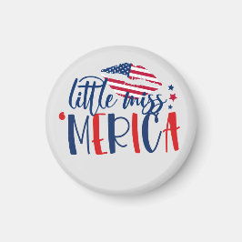Cool Little America Merica Red White Blue USA Magnet
