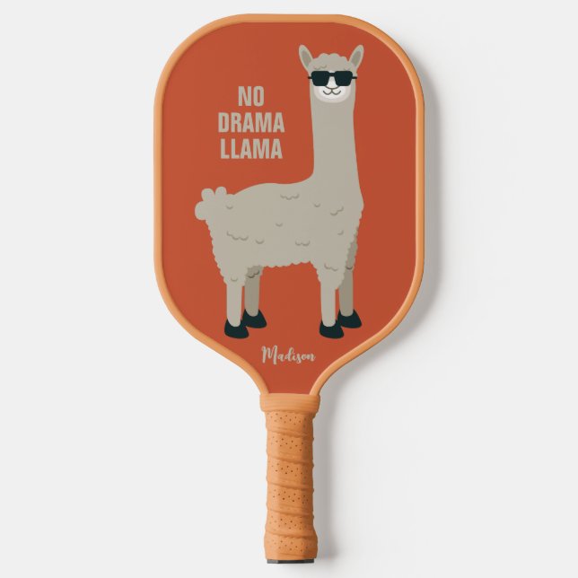 Cool Llama individuelle Name & color Pickleball Pa Pickleball Schläger (Vorderseite)