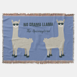 Cool Llama individuelle Name & Farbwerfer Decke