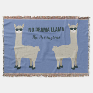 Cool Llama individuelle Name & Farbwerfer Decke