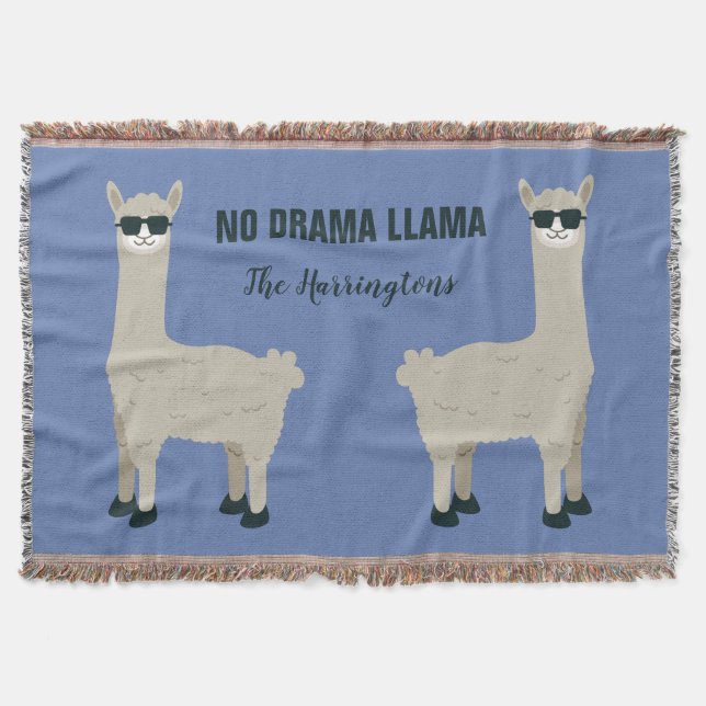 Cool Llama individuelle Name & Farbwerfer Decke (Vorderseite)