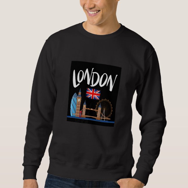 Cool London Famous Landmarks London London Sweatshirt (Vorderseite)