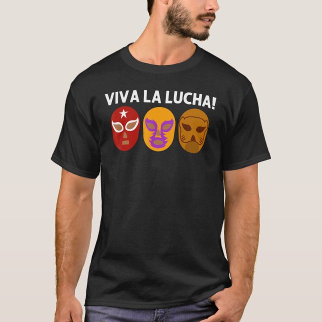 Cool Lucha Libre für Männer Luchador Mexikanischer T-Shirt (Vorderseite)