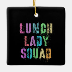 Cool Lunch Lady Squad School Office Keramikornament