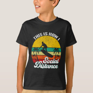 Cool Lustig Retro Sonnenuntergang Vintage Surfen S T-Shirt