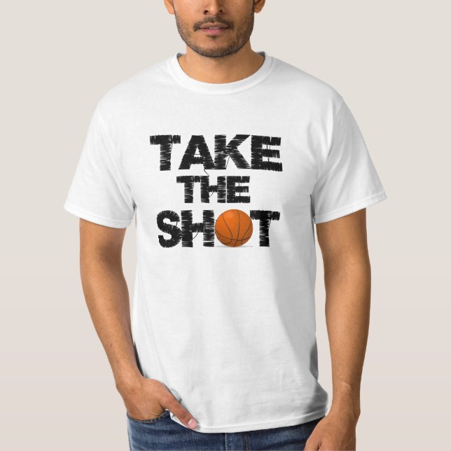Cool machen Sie den Shootquote-Basketball T-Shirt (Vorderseite)