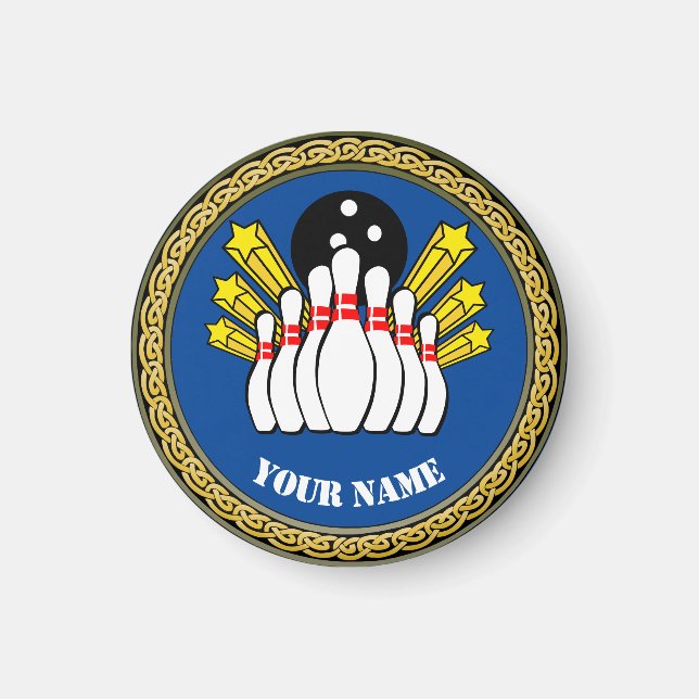 COOL! Magnet -Bowling- Benutzerdefinierter Bowler  (Vorne)