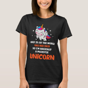 Cool Majestic Einicorn Red Hair Fantasy Mythical C T-Shirt