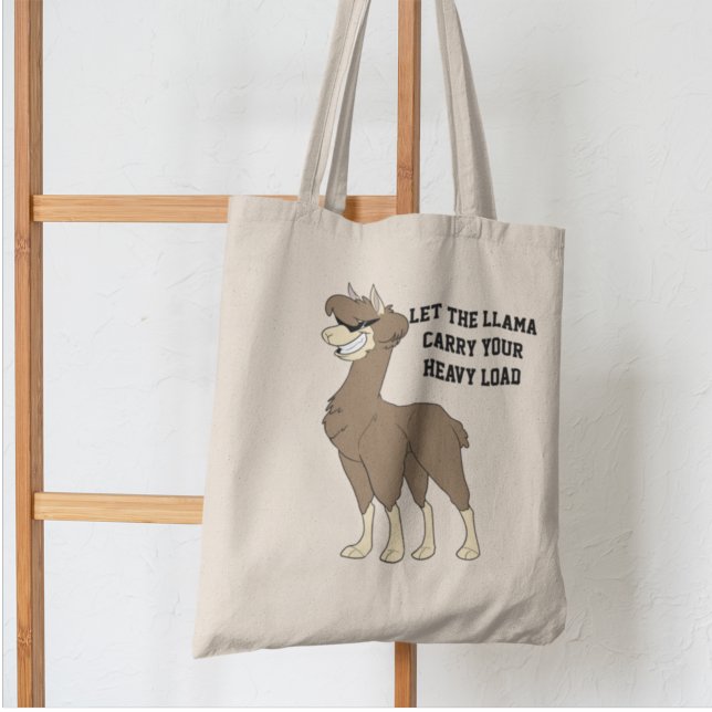 Cool Male Brown Llama mit Sonnenbrille Jumbo Stoffbeutel (Von Creator hochgeladen)