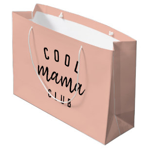 Cool Mama Club   Modern Peachy Pink Mother Day Große Geschenktüte