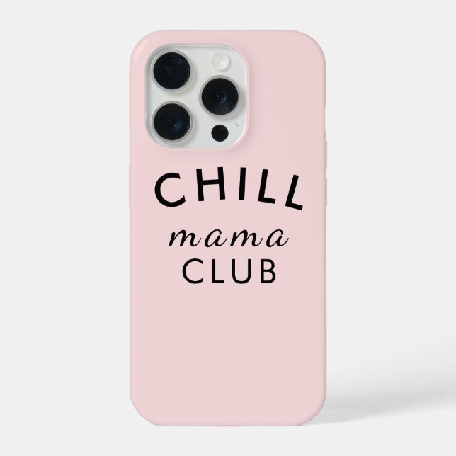 Cool Mama Club Modern Peachy Pink Mother's Day iPhone Hülle (Rückseite)