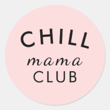 Cool Mama Club Pfirsichrosa Aufkleber