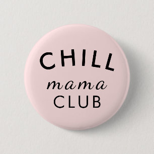 Cool Mama Club Pfirsichrosa Muttertags-Spaß Button