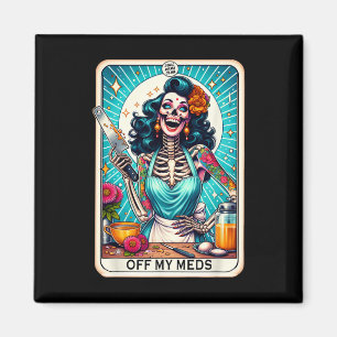 Cool Mama Club Tarot Karte Skelett Halloween Magnet