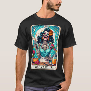 Cool Mama Club Tarotkarte Skelett Halloween  T-Shirt