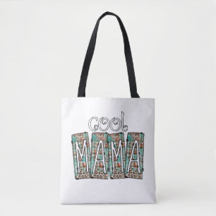 Cool Mama Kariert Turquoise Leopard Box Doodle Mom
