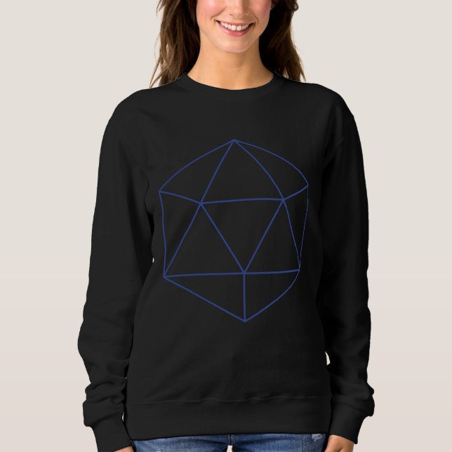 Cool Mandala Sacred Geometry Icosahedron Sweatshirt (Vorderseite)