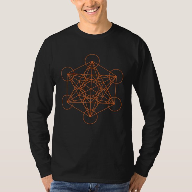 Cool Mandala Sacred Geometry Metatrons Cube  2 T-Shirt (Vorderseite)