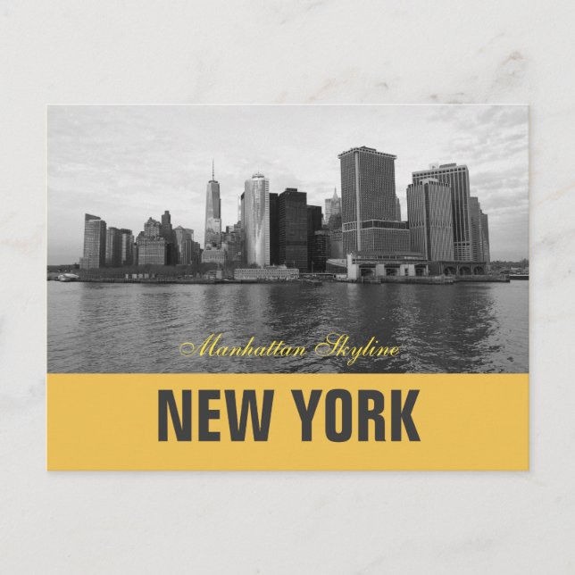 Cool Manhattan Skyline New York Postkarte (Vorderseite)