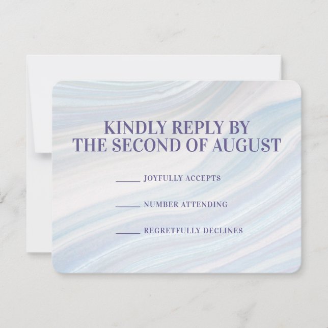 Cool Marble Geode RSVP Card (Vorderseite)
