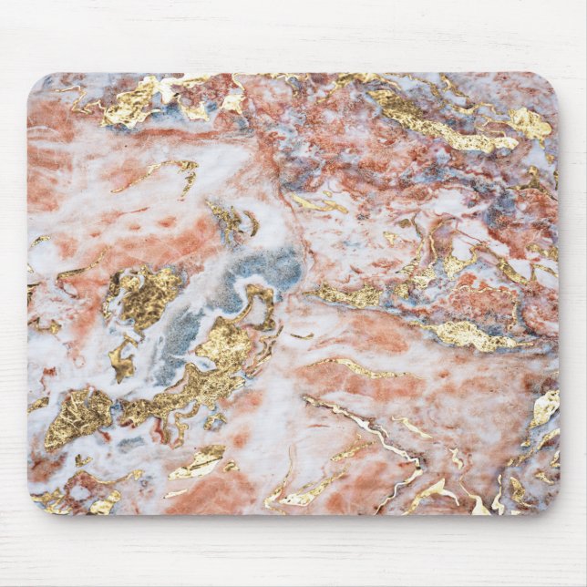 Cool Marble Gold Glitzer Mousepad (Vorne)