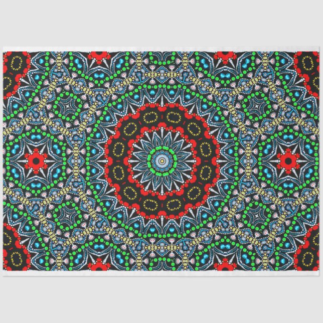 Cool marokkanisches Themed Mandala Design Seidenpapier (Vorderseite)