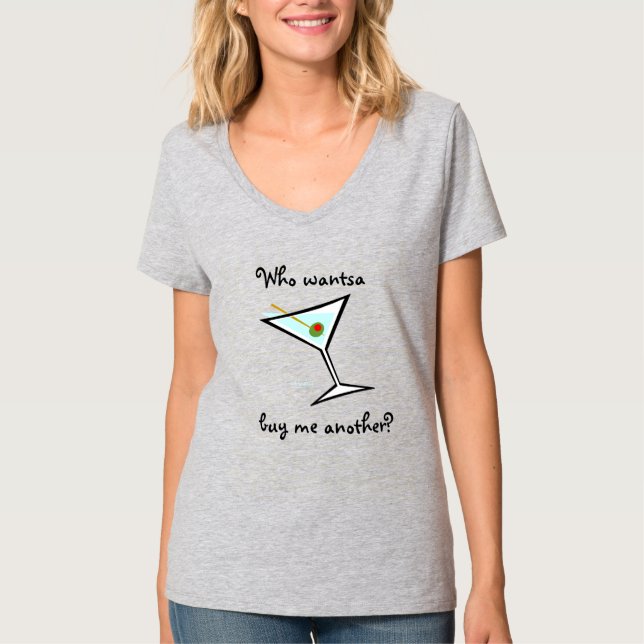 Cool Martini und Pimento Olivenweg Bachelorette T-Shirt (Vorderseite)