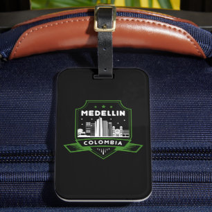 Cool Medellin Colombia Skyline Travel Gepäckanhänger