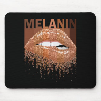 Cool Melanin Queen Lips Women Black Queen African Mousepad