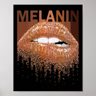 Cool Melanin Queen Lips Women Black Queen African Poster