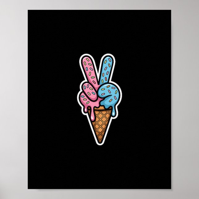 Cool Meme Six Seven 67 Ice Cream Sport Drip  Poster (Vorne)