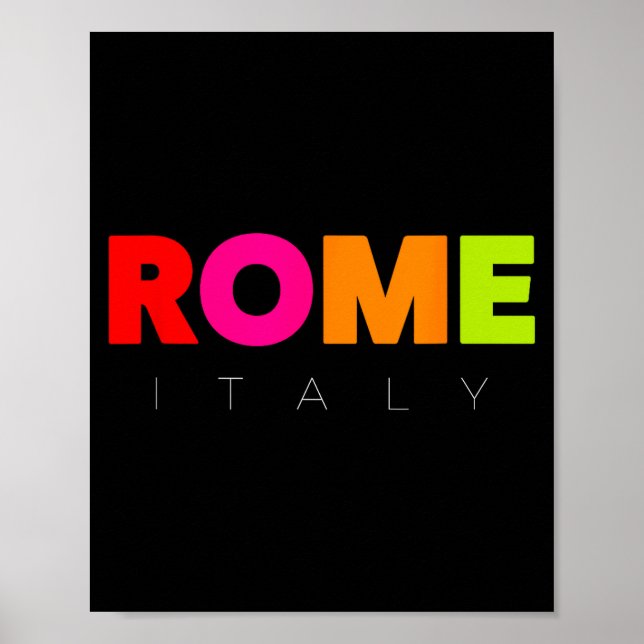Cool Men's Women's Kids Colorful Rome Italy Graphi Poster (Vorne)