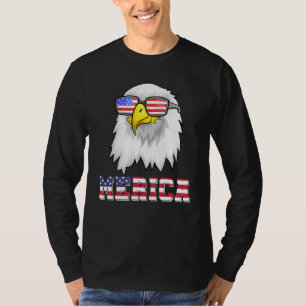 Cool Merica US-Flagge Sonnenbrille Patriot Amerika T-Shirt