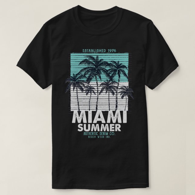 Cool Miami Beach I Liebe Miami Miami Outfit T-Shirt (Design vorne)
