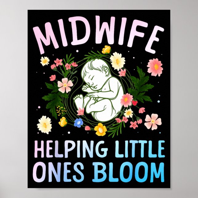 Cool Midwife Art For Women Midwifery Doula Nursing Poster (Vorne)