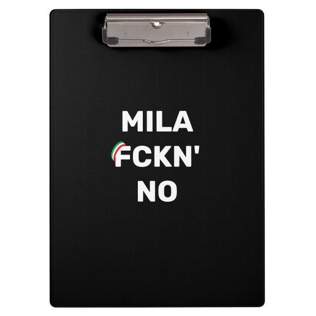 Cool MILANO - Mila Fckn Nr. mit Flagge Klemmbrett (Vorderseite)