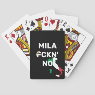 Cool MILANO - Mila Fckn Nr. mit Flagge Spielkarten