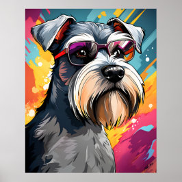 Cool Mini Schnauzer Poster