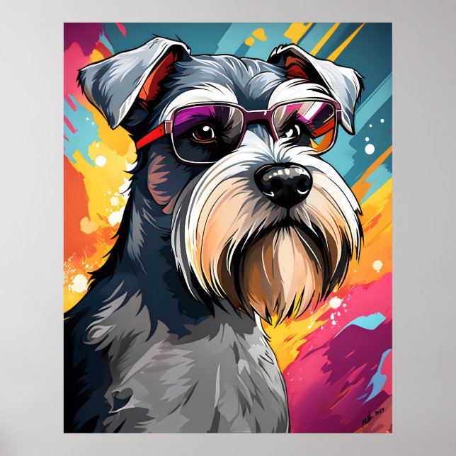 Cool Mini Schnauzer Poster (Vorne)