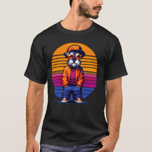 Cool Miniatur Schnauzer Dog Moderner Stadtstil Su T-Shirt