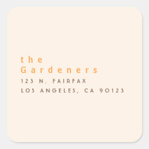 Cool Minimalistisch Quadratischer Aufkleber